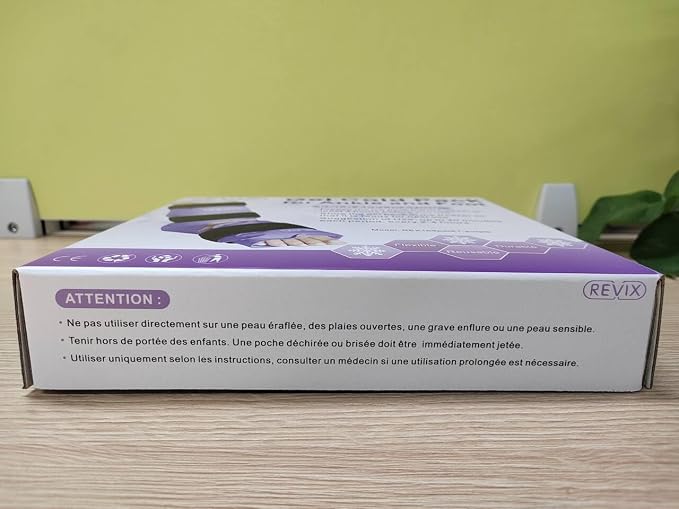 REVIX Ankle Ice Pack Wrap, Reusable Foot Cold Pack, Purple | Ankle Ice Wrap with Soft Plush Lining, Flexible Gel for Plantar Fasciitis, Achilles Tendonitis & Post-Workout Recovery