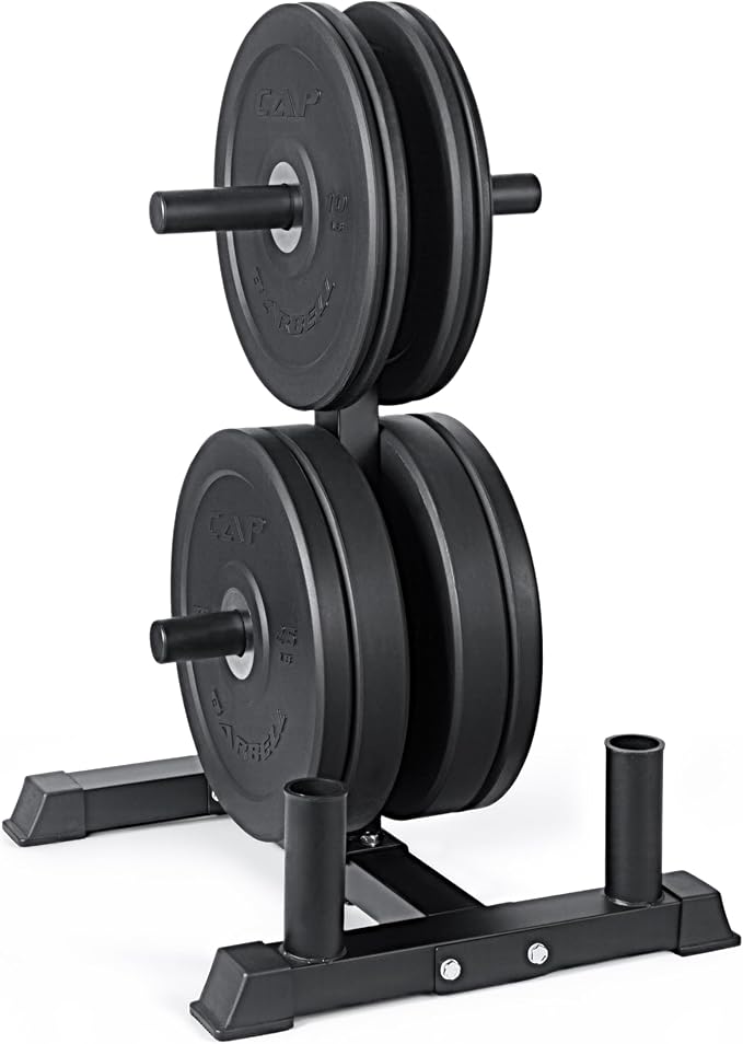 CAP 2-inch Olympic Bumper Plate Weight Set | 100-370 lbs | Multiple Colors | Storage Rack Optional