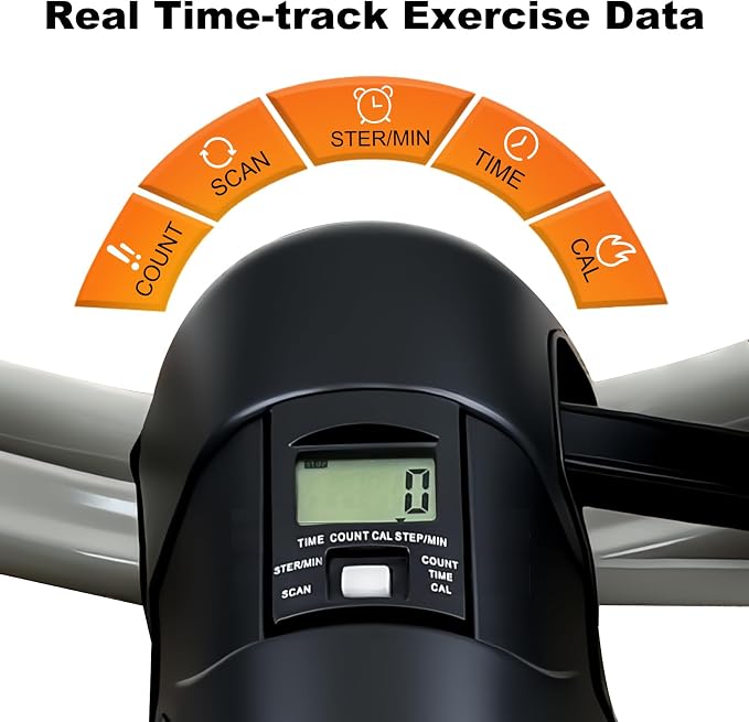 Rock Stepper Machine 3D Lateral Rocking Fitness Stepper | 300lb Weight Capacity, Resistance Bands & LCD Monitor,for Home Workout