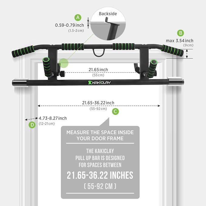 KAKICLAY 2026 Upgrade Multi-Grip Pull Up Bar with Smart Larger Hooks Technology - USA Original Patent, Designed, Shipped, Warranty