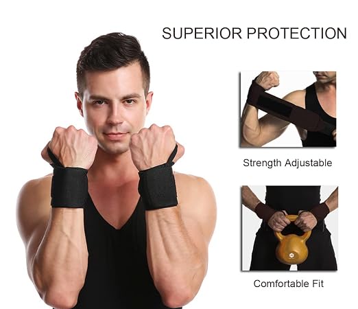 SUJAYU 2 Pack Wrist Brace Wrist Straps for Weightlifting, Wrist Straps Lifting Straps Wrist Weights Carpal Tunnel Wrist Brace
