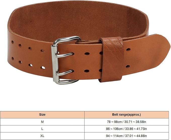 Weight Lifting Belt, Leather Weight Lifting Belt for Men Gym Weight Belt Lumbar Back Support Powerlifting Weightlifting Heavy Duty Workout Training Strength Training Equipment