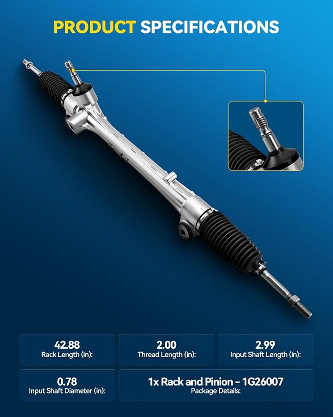 PHILTOP Power Steering Rack and Pinion for Camry, Avalon, ES350, ES300h | 2013-2018 ES350/ES300h/Avalon, 2012-2017 Camry Replace No.1G26007, 4551006011, 4551006031, 4551033050