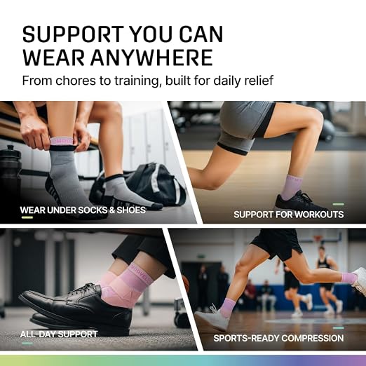 Modvel Foot & Ankle Brace Socks with Adjustable Support Strap – Compression Sleeve for Sprained Ankle, Plantar Fasciitis Relief Tendonitis & Arthritis, Stabilizing Foot & Ankle Support for Women & Men