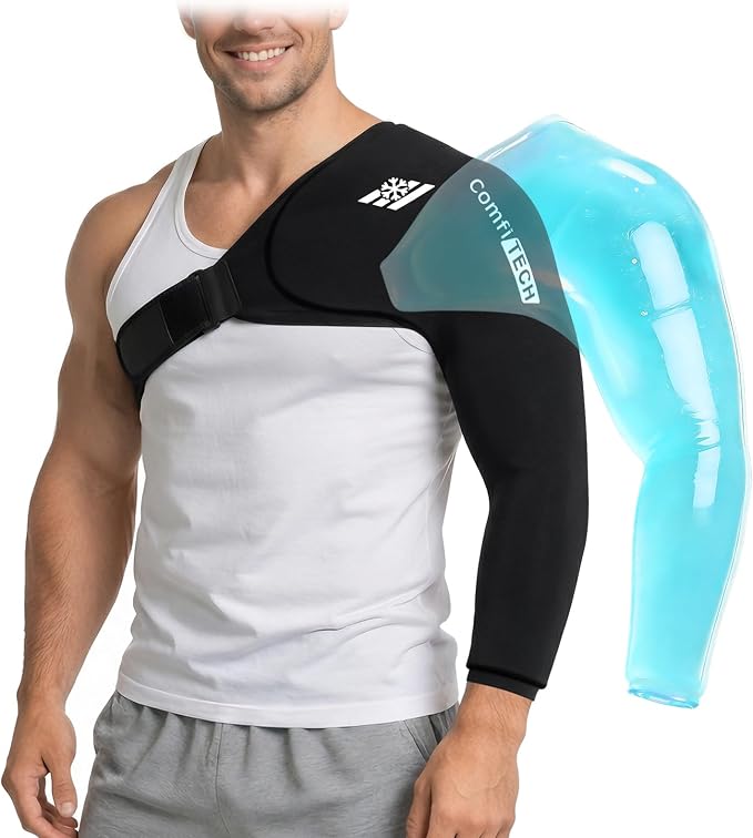ComfiTECH Reusable Shoulder Arm Ice Pack Wrap for Pitcher & Recovery, XL | Flexible Gel Ice Pack for Shoulder & Elbow & Arm Cooling, Adjustable Arm Cold Sleeve for Throwing Athletes & Muscle Comfort