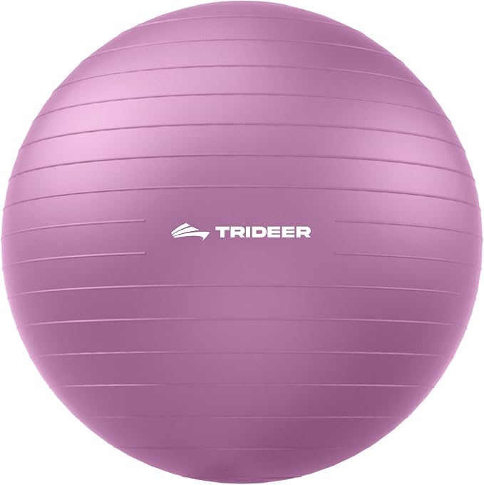 Trideer Yoga Ball for Exercise, Pilates, Core & Balance Training, Stability Ball for Pregnancy & Birthing Prep, Physical Therapy, Daily Stretching, Office Chair for Active Sitting, Quick Pump Included