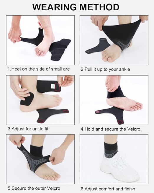 SUJAYU 2 Pack Ankle Brace & Elastic Supports for Men & Women, Ankle Support Ankle Compression Sleeve, Plantar Fasciitis Relief Achilles Tendonitis Brace Achilles Tendonitis Wrap (Pink, L/XL)