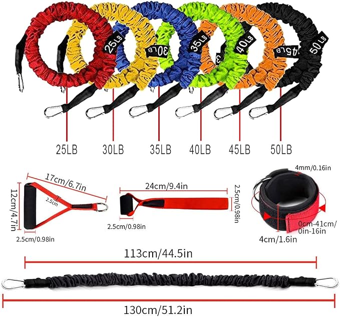 Resistance Band with Handle, Exercise Bands with Handles, Ideal for Strength Training, Muscle Toning, Physical Therapy