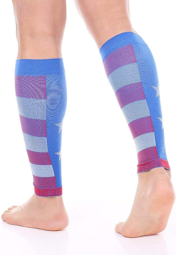 Doc Miller Compression Calf Sleeve for Men & Women, 20-30mmHg | Graduated Support for Running, Shin Splints, Calf Strain, Knee High, Small to 6XL Plus Size