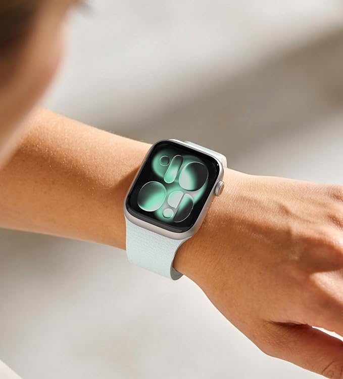 Magnetic Silicone Band Compatible with Apple Watch Band Ultra 3/2/1 & SE 3/2/1 & Series 11 10 9 8 7 6 5 4 3 49mm 46mm 45mm 44mm Strong Magnetic Clasp, Waterproof & Adjustable (Pale Mint)