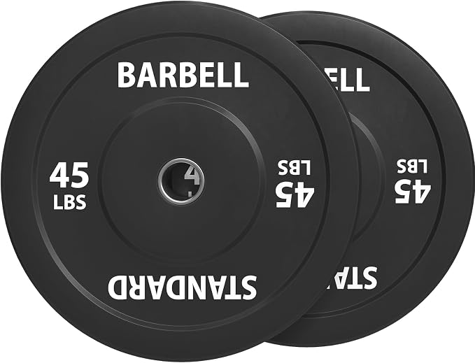 Mikolo Olympic Weight Plates, 2-Inch Rubber Weight Plates with Steel Insert, Bumper Plates for Strength Training, Weight Plate