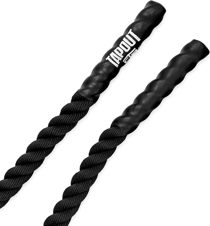 Tapout 30-Foot Battle Rope - Non-Slip Grip | for Intense Cardio & Strength Training