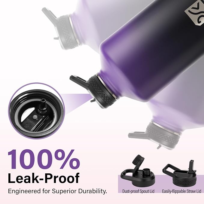DYSANKY 1 Gallon Water Bottle Insulated | Thickened Stainless Steel Vacuum Metal Water Jug | Portable Sports Large for Gym and Hiking with Straw, Carrier Bag, Handle Strap | BPA-Free 128 oz