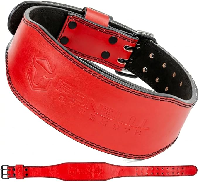 7mm Leather Weight Lifting Belt (IPF Approved) – 4” to 2” Tapered Weightlifting Belt for Powerlifting, Olympic Lifting, Gym & Workout – Back Support Belt for Men & Women