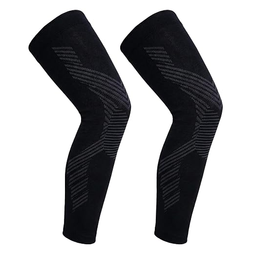 Full Leg Compression Sleeves for Men and Women,2 Pack Legs Sleeves Long Knee Brace Support for Running, Basketball, Cycling, Workout, Sports - Black,3XL