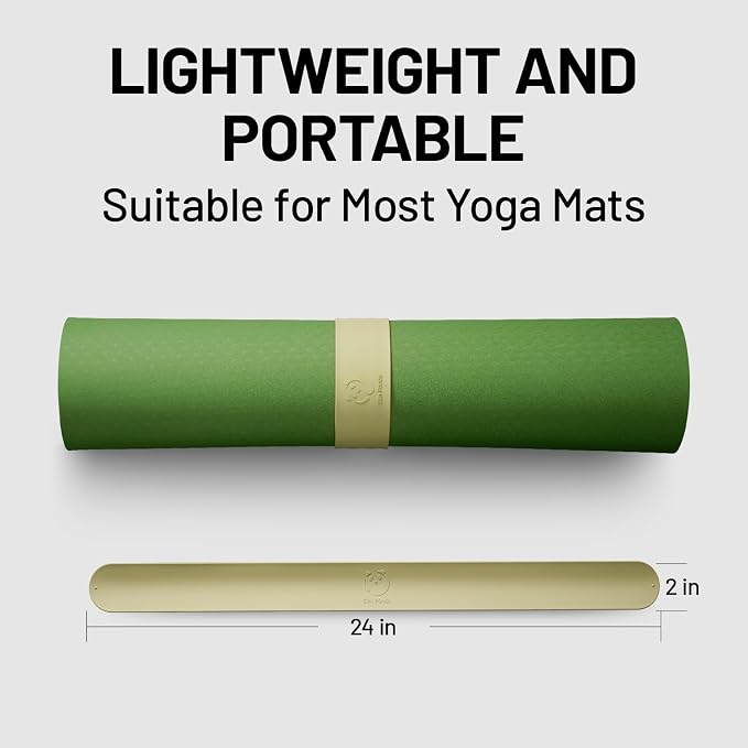 Yoga Mat Strap Slap Band, One Snap Keeps Mats Tightly Rolled, Heavy-Duty Clasp Fits Most Size Mats(24" L X 2" W)
