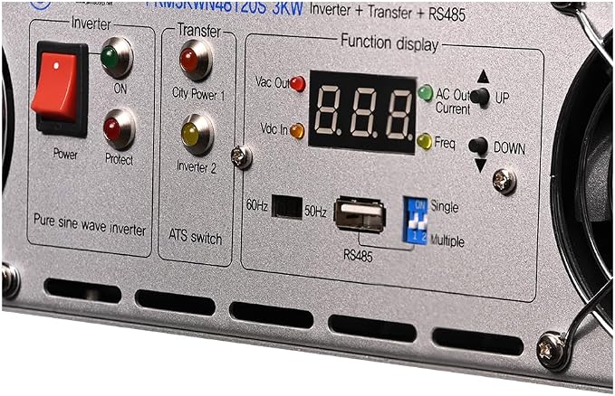 AIMS 3000W NEG. 48V Rack Mount Inverter to 120 Volt AC – 1U (-48V)