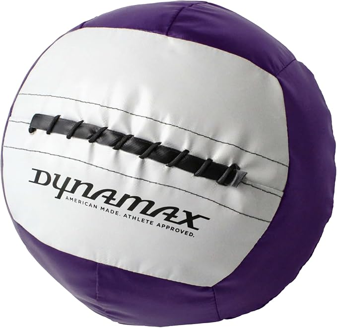 Dynamax Standard Medicine Ball, 4–30 lb Soft Shell Wall Ball, 14-Inch Weighted Exercise Ball for Strength Training, Core Workouts, Conditioning & Functional Fitness