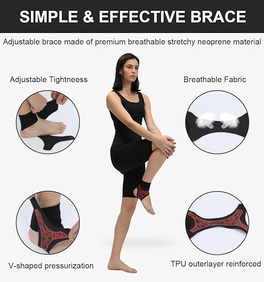 SUJAYU 2 Pack Ankle Brace & Elastic Supports for Men & Women, Ankle Support Ankle Compression Sleeve, Plantar Fasciitis Relief Achilles Tendonitis Brace Achilles Tendonitis Wrap (Gray, L/XL)