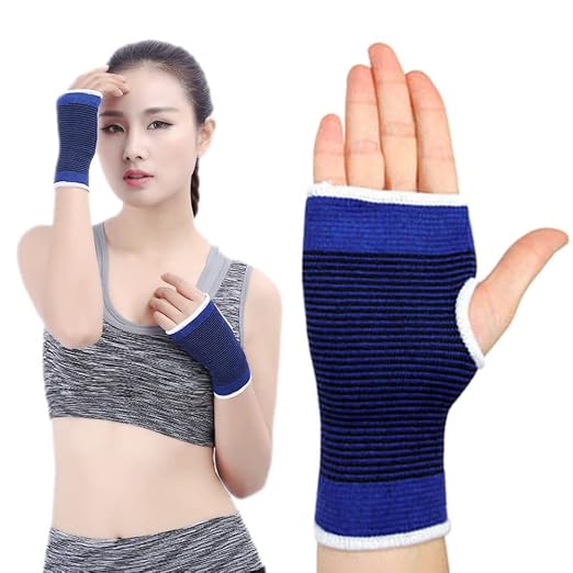 Palm Brace Wrist Compression Sleeves, Everyday Use Wrist Brace, Compression Carpal Tunnel for Wrist Pain Relief, Fitness Gloves, Sports compression Glove, Wrist guard for Men and Women (Blue)