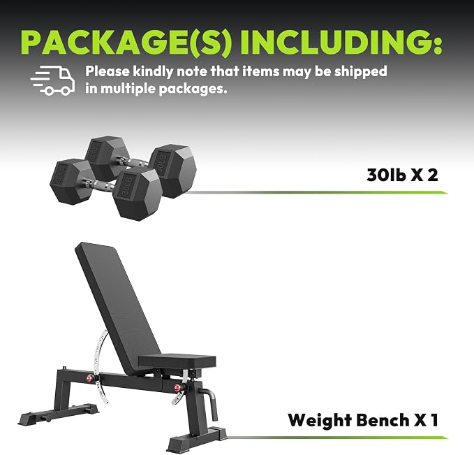 HANDBODE Adjustable Weight Bench, 1500 lb Incline Workout Bench, Home Gym | 0 To 85 Degree Backrest, Three Seat Angles, Steel Frame, Wheels And Handle, Foldable Storage, Chest Presses, Dumbbell Rows