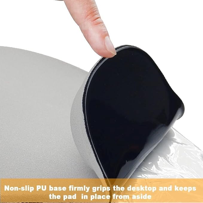Office Mousepad with Gel Wrist Support - Ergonomic Gaming Desktop Mouse Pad Wrist Rest - Design Gamepad Mat Rubber Base for Laptop Computer -Silicone Non-Slip Special-Textured Surface (07Purple)