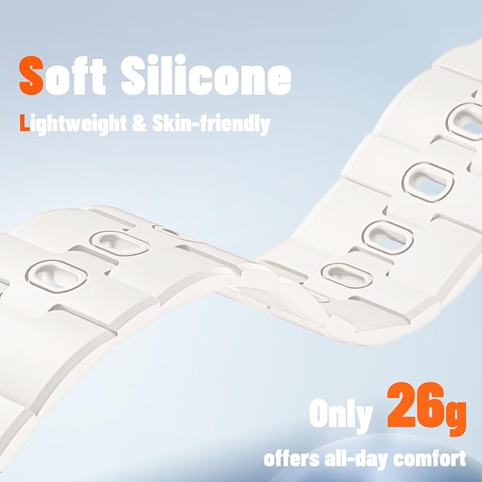 Bandletic Magnetic Silicone Watchband Compatible with All Apple Watch | Strong Magnet Sport Strap for iWatch Ultra 49mm Series 11-1 SE 46mm 45mm 44mm 42mm 41mm 40mm 38mm, Ideal for Men Women