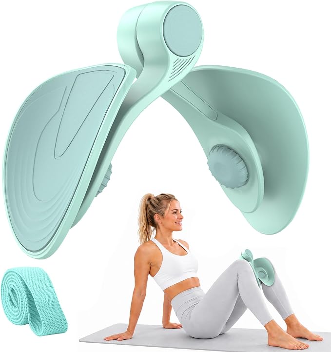 Pelvic Floor Exercise Devices 35lb Resistance Kegel Thigh Trainer with Band | Pelvic Floor Muscle Training, Inner Thigh Exerciser, Postpartum Recovery Support for Women, Suitable for Women and Men