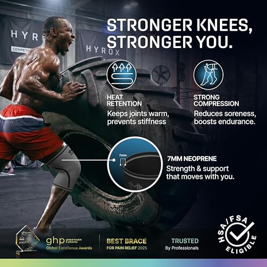 Modvel Strength 7mm Knee Sleeves (Pair) for Weightlifting & Powerlifting (USPA, IPL Approved) | High-Performance Knee Compression Support For Squats, Weight Lifting - Men and Women