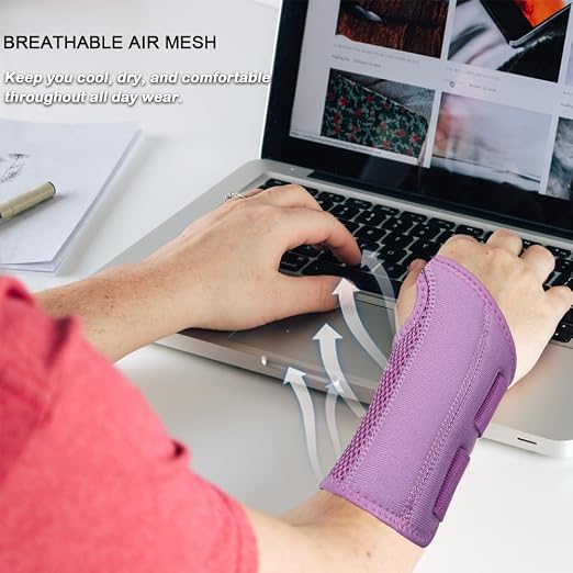 NuCamper Wrist Brace for Carpal Tunnel Night Wrist Support Right Hand | Wrist Splint for Men Women, Tendonitis Arthritis Pain Relief,Adjustable Compression Hand Braces, Sleeping, Office Work Typing