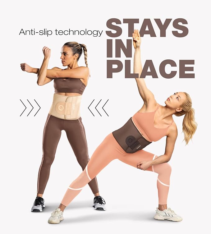 Premium Waist Trimmer & Trainer Belt for Men and Women - Sweat-Enhancing Slimming Wrap for Stomach, Adjustable Fit