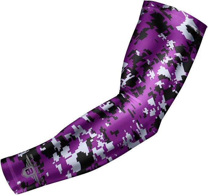 Bucwild Sports Compression Arm Sleeve - Youth & Adult Sizes - Baseball Football Basketball Sports (1 Arm Sleeve)