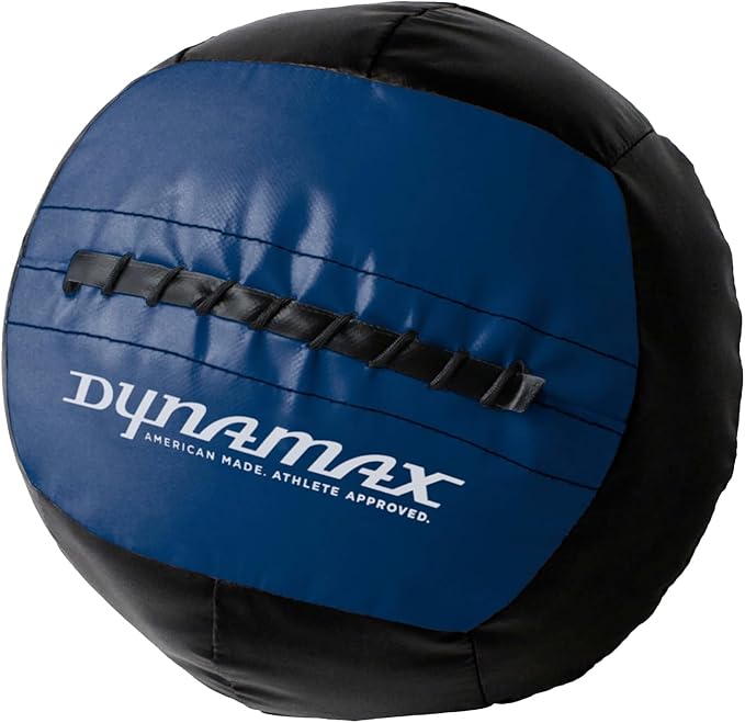 Dynamax Standard Medicine Ball, 4–30 lb Soft Shell Wall Ball, 14-Inch Weighted Exercise Ball for Strength Training, Core Workouts, Conditioning & Functional Fitness