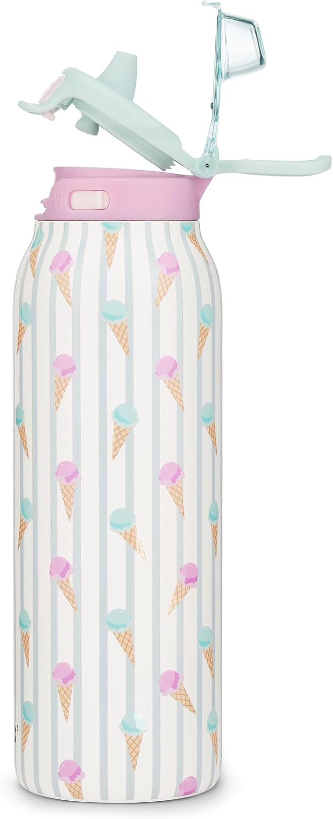 Ello Pop & Fill Insulated Stainless Steel Water Bottle with Quick Fill Lid, Leakproof Locking, Sip or Chug Spout, BPA-Free, Double Wall Vacuum Insulated for Sports, Travel & School- 22oz / 32oz / 40oz