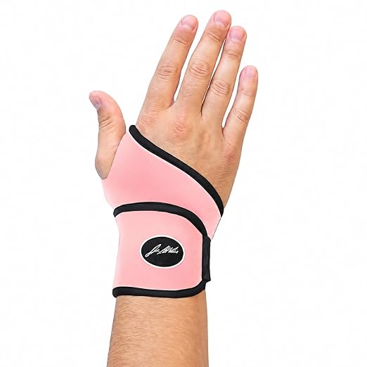 Doctor Developed Wrist Brace - Wrist wrap for Carpal Tunnel Arthritis,Tendonitis, Hand Support - Ideal for Fitness, Weightlifting - Handbook included (Pink (1 Pack)