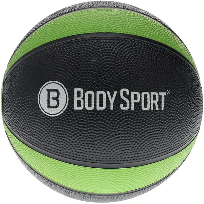 Body Sport Medicine Ball – Weighted Exercise Ball – at-Home Gym Equipment – Fitness Workout Ball – Cardio & Torso Strength Training