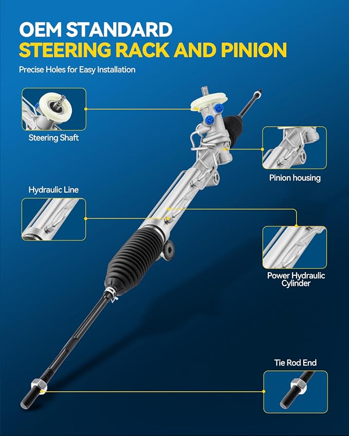 PHILTOP Power Steering Rack and Pinion for 97 Century, 98-02 Century Custom | with Outer Tie Rod Ends Replace No.26056808, 22186, 26079913