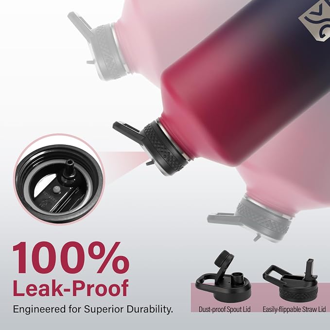 DYSANKY Gallon Insulated Water Bottle with Portable Carrier Bag for Outdoor