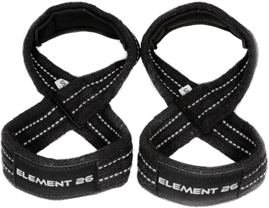 Element 26 Padded Figure 8 Lifting Straps for Deadlifts | Weightlifting Straps for Deadlifts, Farmers Carry Walks, Barbell Rows, Premium quality 100% cotton