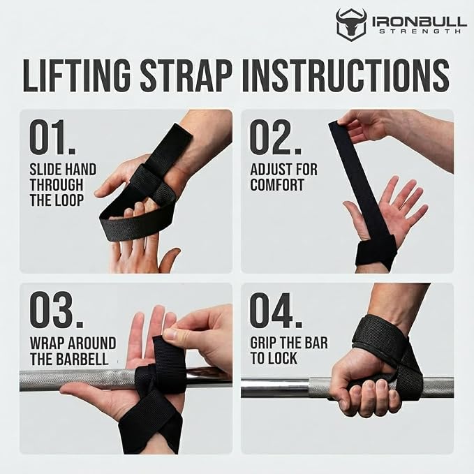 Lifting Wrist Straps for Weightlifting (1 Pair) – Padded Lifting Straps for Deadlifts, Powerlifting, Strength Training & Bodybuilding – Gym Straps for Men & Women