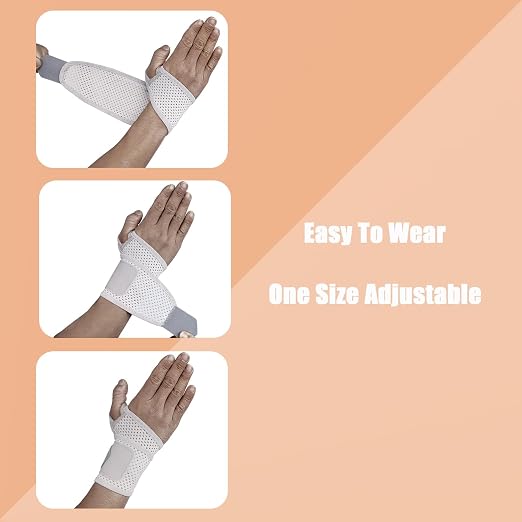 2 Pack Ultra-Thin Mesh Wrist Brace - Breathable Compression Wrist Support for Workouts & Daily Use - Adjustable Wrist Strap - Unisex Wrist Brace for Pain Relief, Tendonitis, Carpal Tunnel (Gray)