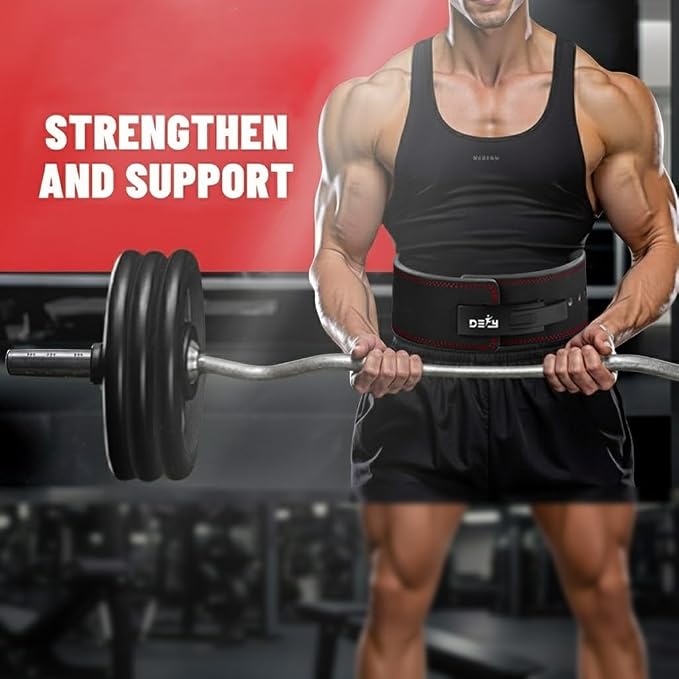 DEFY Weightlifting Lever Belt – 4” Wide Powerlifting Strongman Gym Belt for Men & Women – 10MM Lever Belt for Lower Back Support, Workout, Deadlift & IPF Bodybuilding