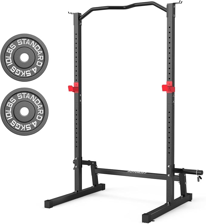 Power Cage Height Adjustable Squat Rack Home Gym Power Tower Multi-Function Pull Up Station Strength Training Squat Stand Barbell Rack