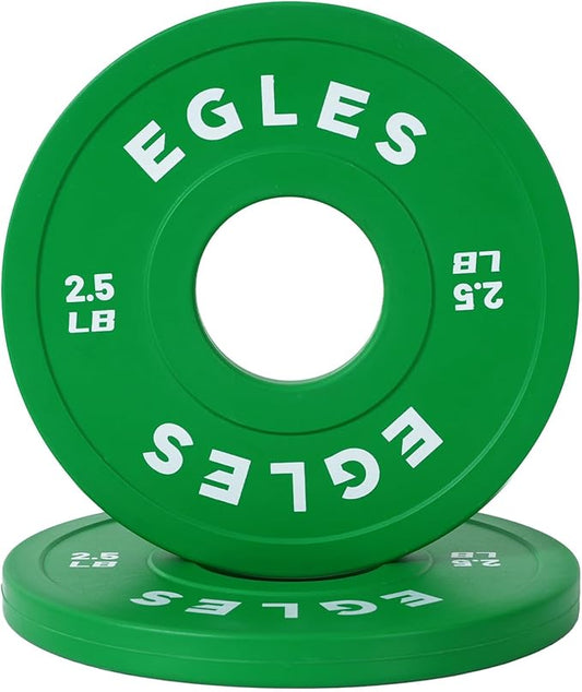 Egles Change Plates Set 1.25LB, 2.5LB, 5LB - Rubber-Coated Weight Plates in Pairs, Olympic Bumper Plates, Color-Coded, IWF Standard, Fit 2-Inch Barbells Strength Training Weight Plates Gym & Fitness