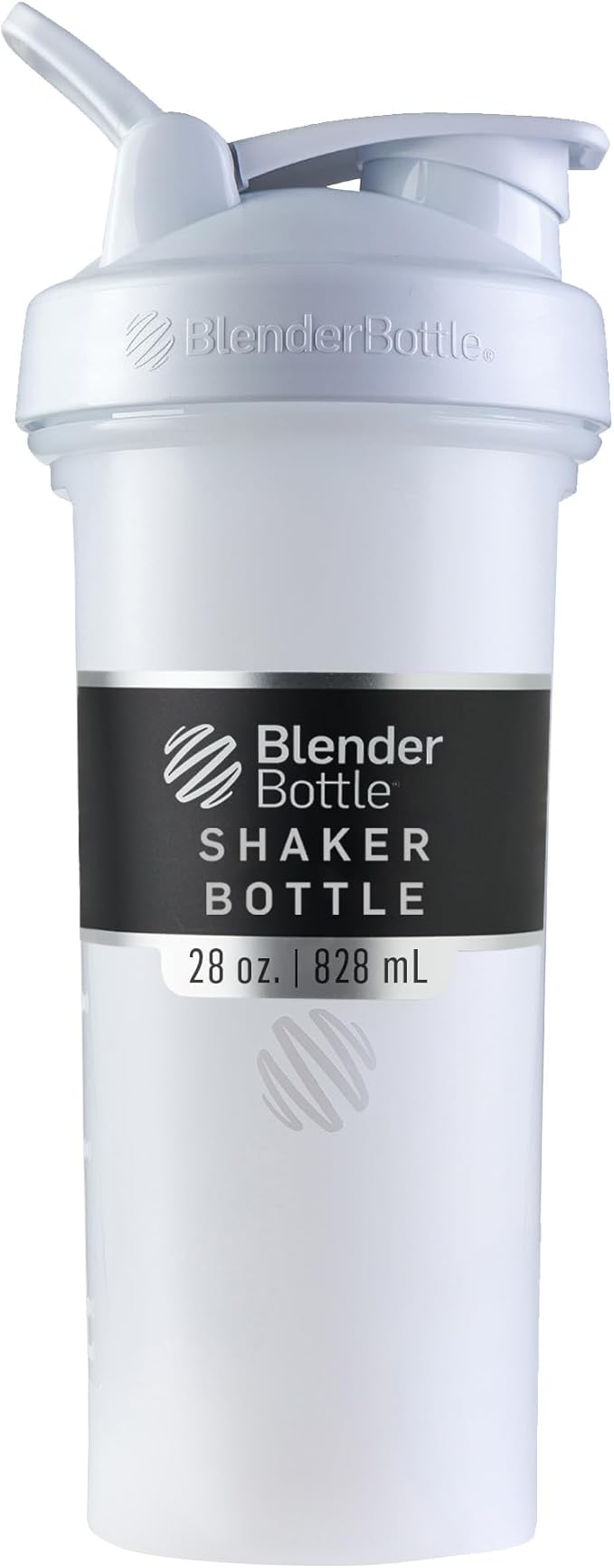 BlenderBottle Classic V2 Plastic Shaker Bottle 28 oz White