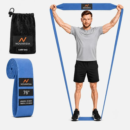 76 Inch Fabric Resistance Band for Strength Training, Mobility, and Stretching, Non-Slip Workout Band for Athletes, Home Gyms, Yoga, and Physical Therapy