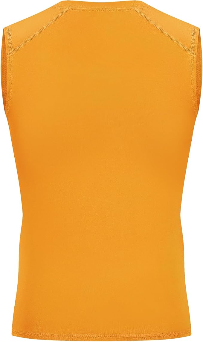 Youth Boys Sleeveless Compression Shirt Basketball Football Undershirt Quick Dry Kids Athletic Tank Tops for Workout