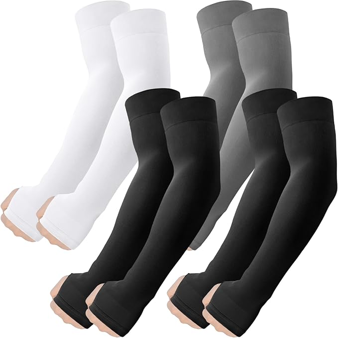 ROXUN Arm Sleeves with Thumb Hole, Cooling UV Sun Protection for Men/Women | High‑elastic fabric,compression tattoo cover up for men/women,great for outdoor activities