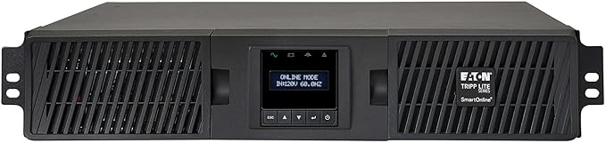 Tripp Lite Eaton Series SmartOnline 1500VA UPS, Pure Sine Wave Double-Conversion, 1350W, 2U Rack/Tower, Extended Run, Network Card Option, LCD, 2 Year Warranty & $250,000 Insurance (SU1500RTXLCD2U)