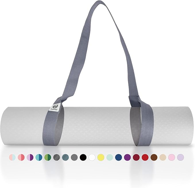 Yoga Mat Strap Adjustable Carrier for All Yoga Mats, 2 Sizes | Extra Thick Cotton Blend |16+ colors are available | Fits Most Yoga Mats | Soft Woven Texture | Comfortable Shoulder Carry